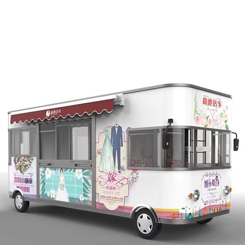 220V Voltage Electric Street Food Truck with Customizable Design and 4 Wheels