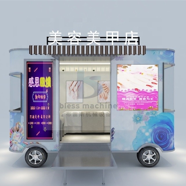 2022 6M Unique Design Catering Mobile Food Truck for Cold Drink and 55km Range Electric