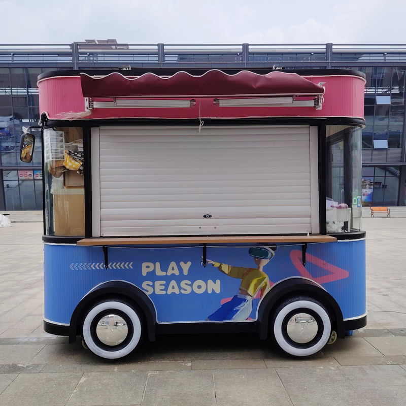 3.0kw Electric Mobile Fast Food Snack Beverage Ice Cream Catering Trailer Truck Kiosk Cart