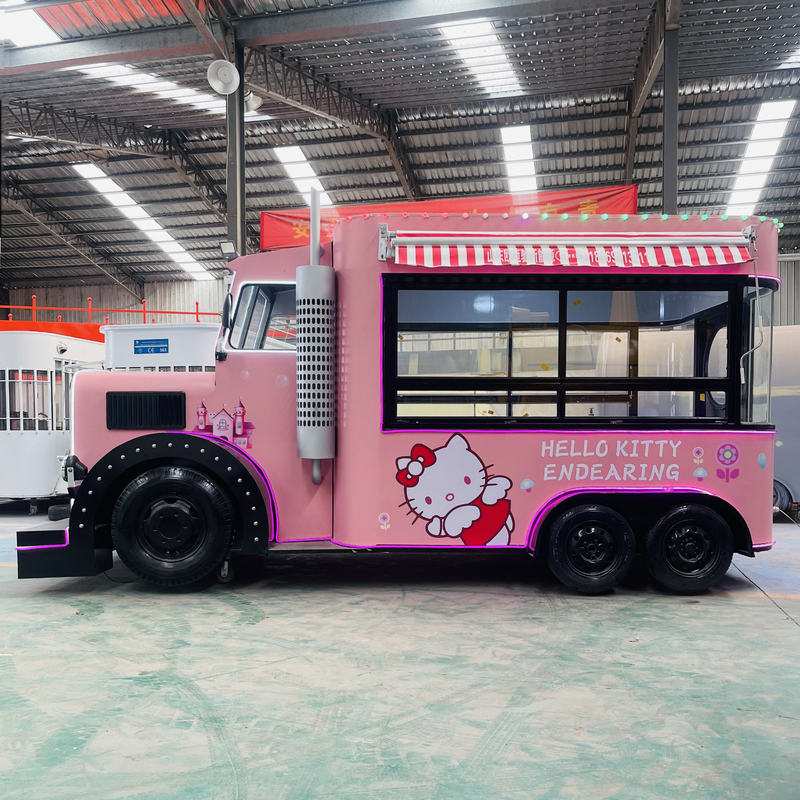 Electric Mobile Kitchen Equipment for Fast Food Snack Catering Ice Cream Coffee Truck
