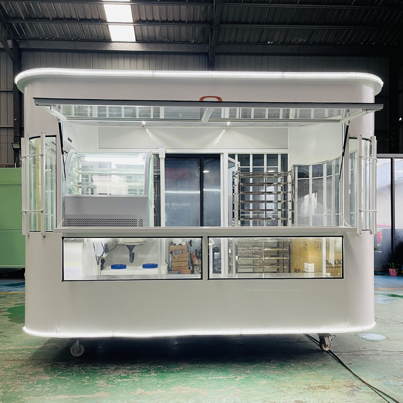 2023 Mobile Coffee Milk Tea Soybean Milk Fresh Juice Vegetable Fruit Salad Car Trolley