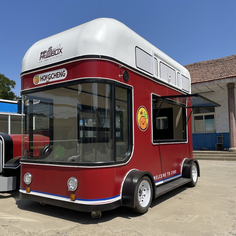Customized Mobile Fruit Salad Beverage Coffee Milk Tea Beer Ice Cream Cart for Market