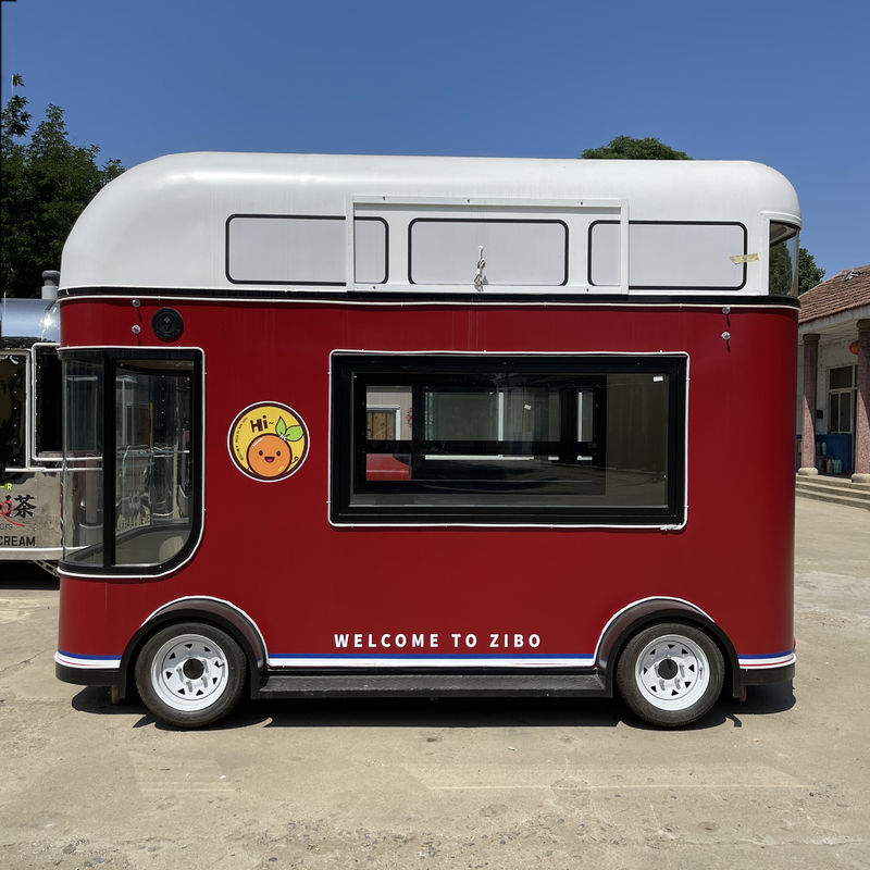 Fruit Salad Beverage Coffee Milk Tea Beer Ice Cream Mobile Beer Tow Bus Truck Trailer Cart