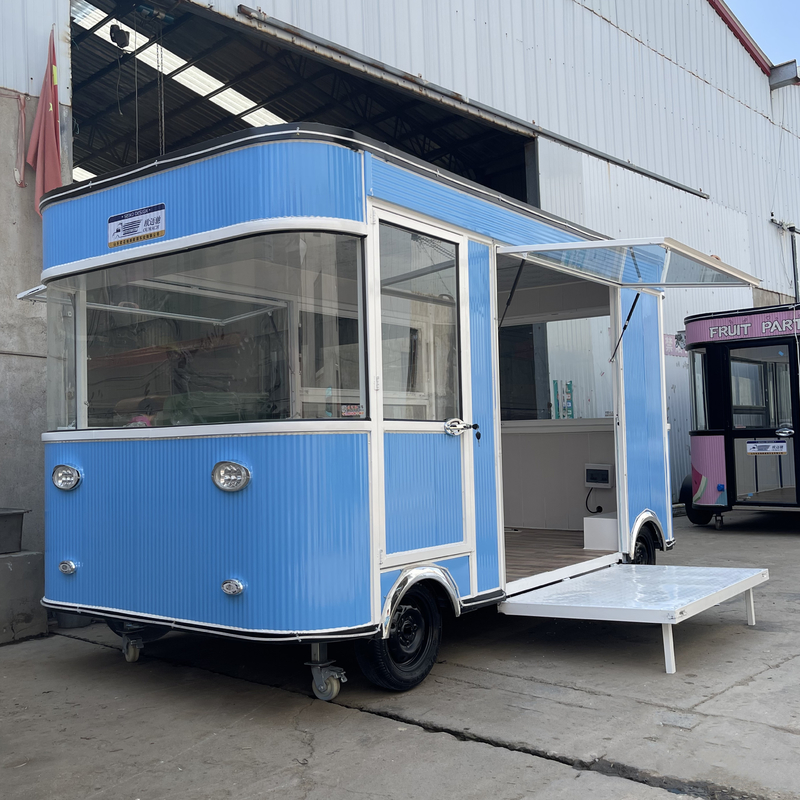 Electric Mobile Commodity Daily Necessities Retail Shop Food Snack Truck Trailer Cart