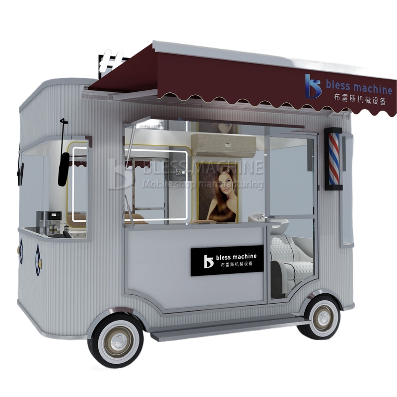 Electric Mobile Hair Cut Salon Barber Shop Style Design Van Truck Trailer Cart 2023 Outlet