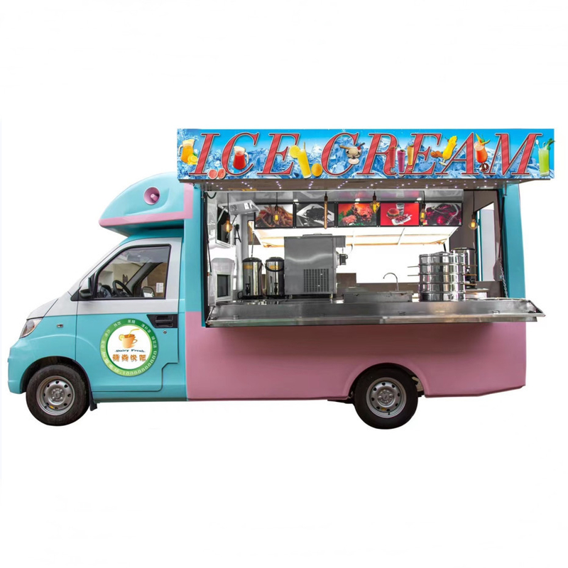 Small Hot Dog Pizza Food Cart with Customized Design and 40kms per hour Machinery