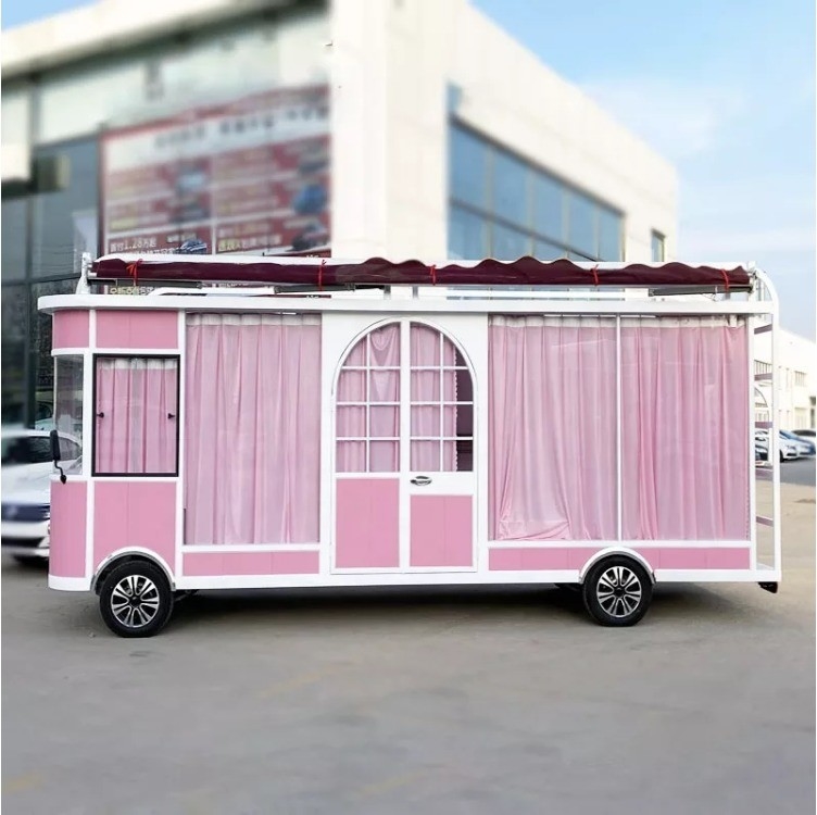 Electric Mobile Hair Salon Barber Shop Dresser Van Truck Trailer Boutique Cart for 1000kg