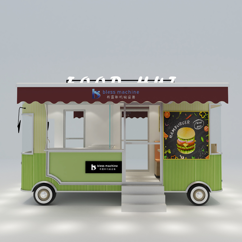 Leisure Fast Food Equipment Electric Mobile Snack Beverage Catering Van Truck Trailer Kiosk Cart