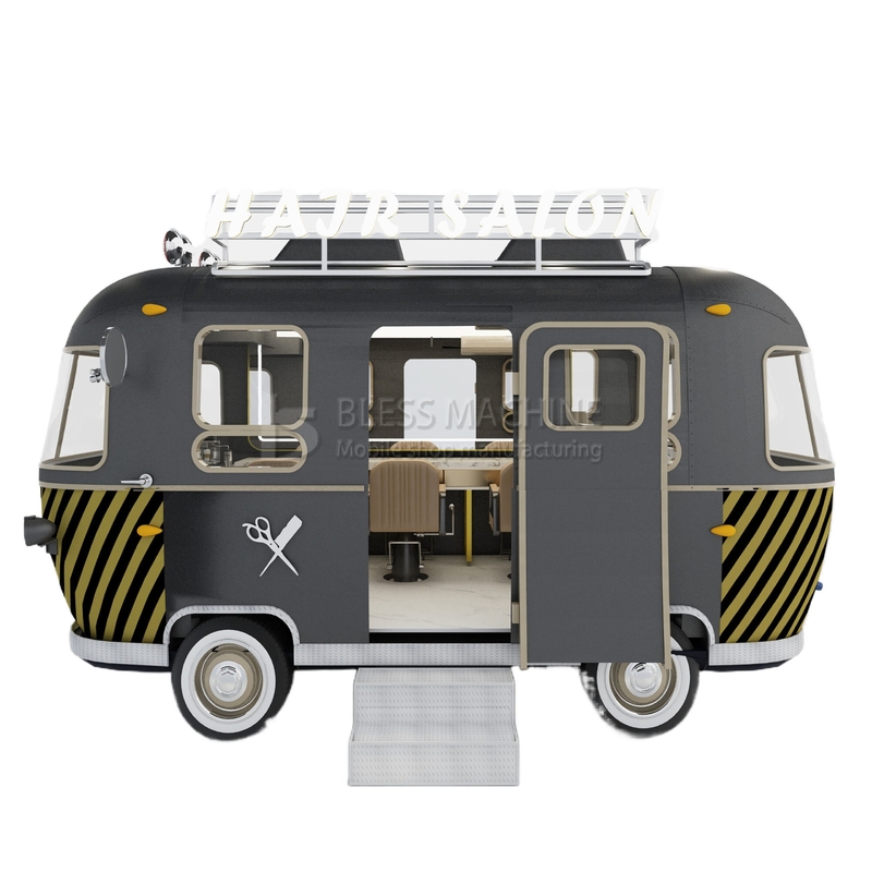 1000kg Stainless Steel Electric Mobile Hair Cut Salon Barber Shop Van Truck Trailer