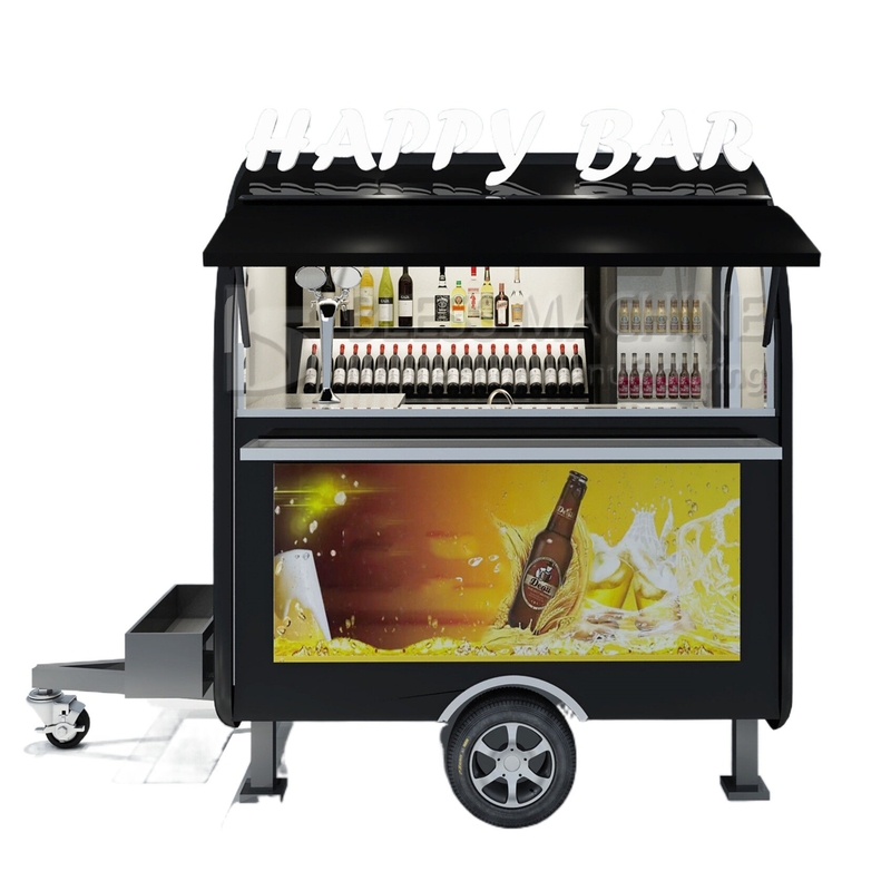 2022 Electric Mobile Iced Fresh Beer Wine Cocktail Drink Bar Van Trailer for Customers