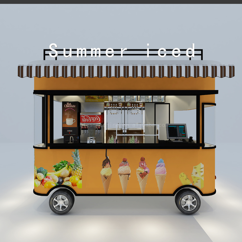 2022 Global Electric Mobile Ice Cream and Cold Drink Truck Customized for Summer Iced