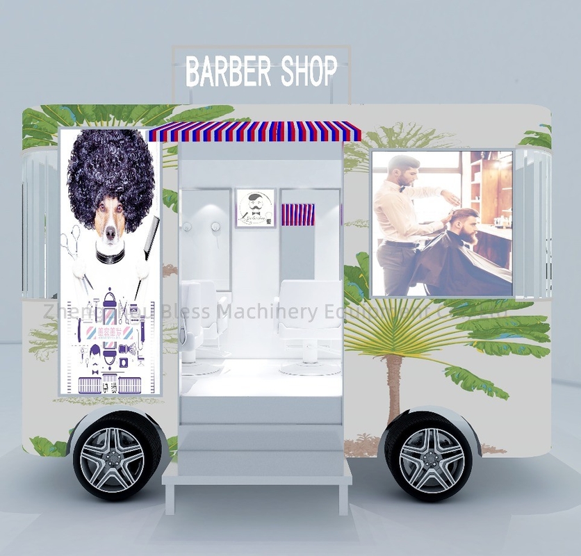 2022 Electric Mobile Barber Shop Hair Cut Salon Van Truck Machinery Function 40kms per hr