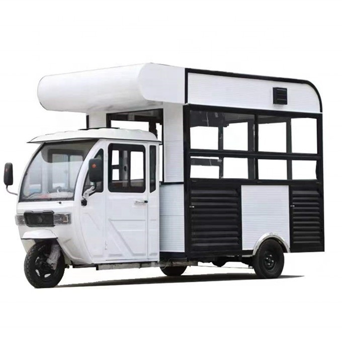 Customizable 2022 Home Food Tricycle Cart Made of Carved Metal Plate and Stainless Steel